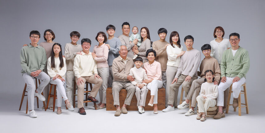 캐주얼_가족사진, 가족사진 스튜디오_대가족사진